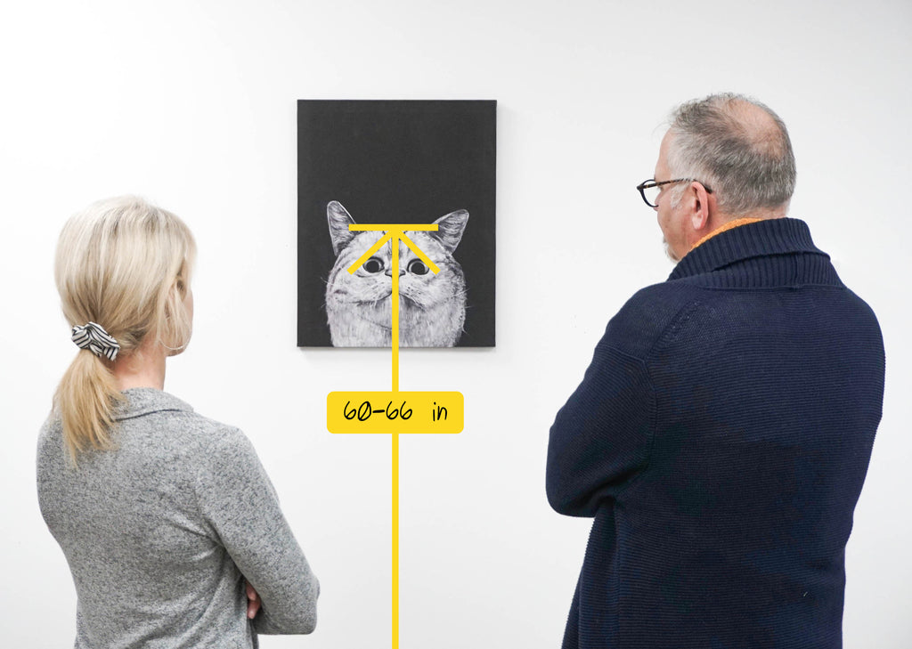 How high to hang pictures